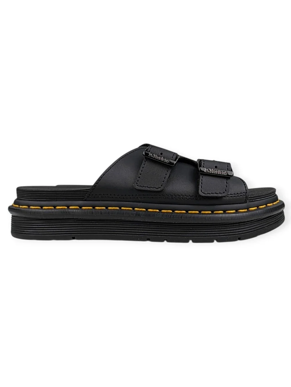 Dr. Martens Dax Black Leather Slide Sandals US Men’s 8 Women's 9 EUC *No Box*